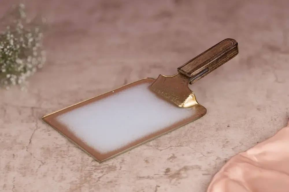 Shovel Serving Platter - White Gold Rectangle